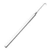 Hardesty Tenotomy Hook, Curved 5mm Hook, Markings 14mm 20mm From Tip, Serrated Flat Handle, Polished Finish, Overall Length 4-7/8" (124mm) E0602,3676E,E0602